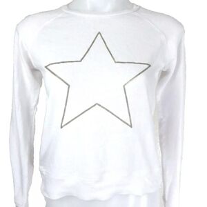 Sundry White Star Print Sweatshirt